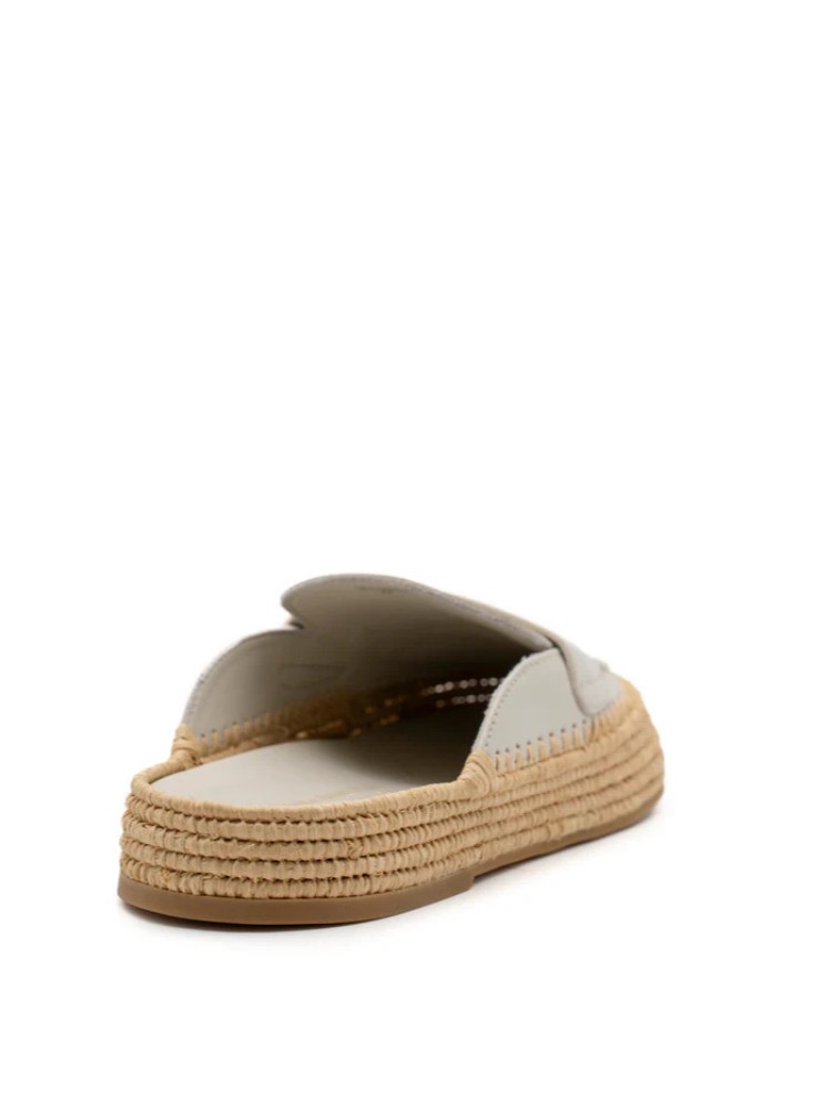 Paloma Barcelo off white Belinda calidis leather loafers