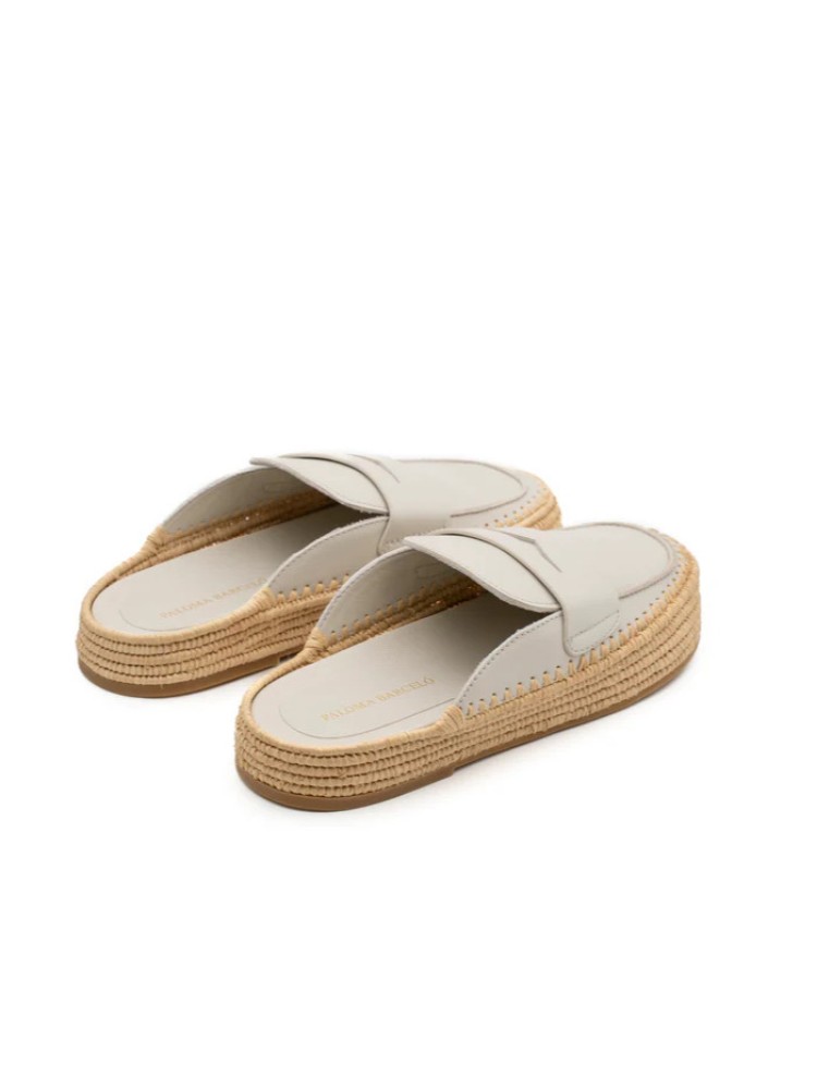 Paloma Barcelo off white Belinda calidis leather loafers