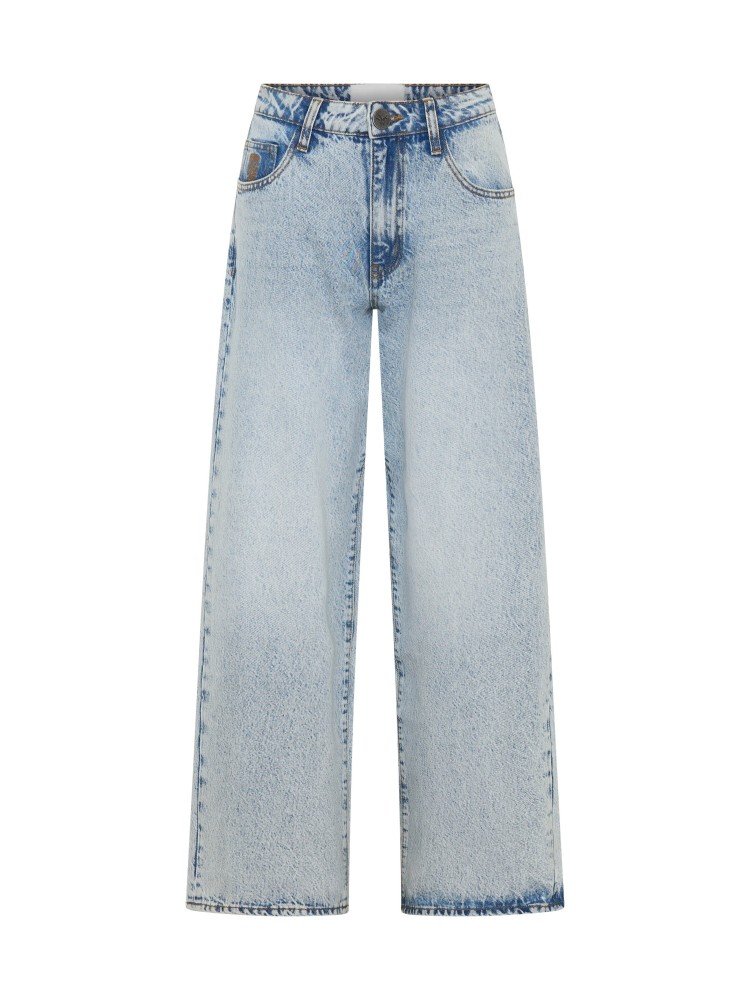 One teaspoon whisper blue jackson mid waist wide leg τζιν πανελόνι