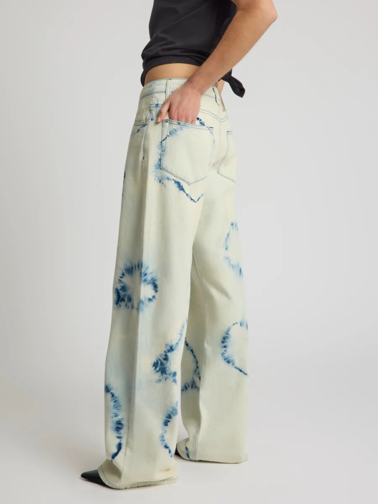 One teaspoon tie dye lowriders low waist wide leg τζιν πανελόνι