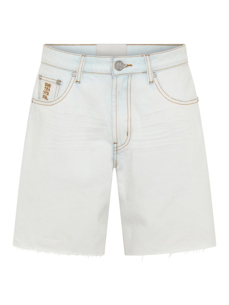 One teaspoon artic blue jackson mid waist wide leg denim shorts