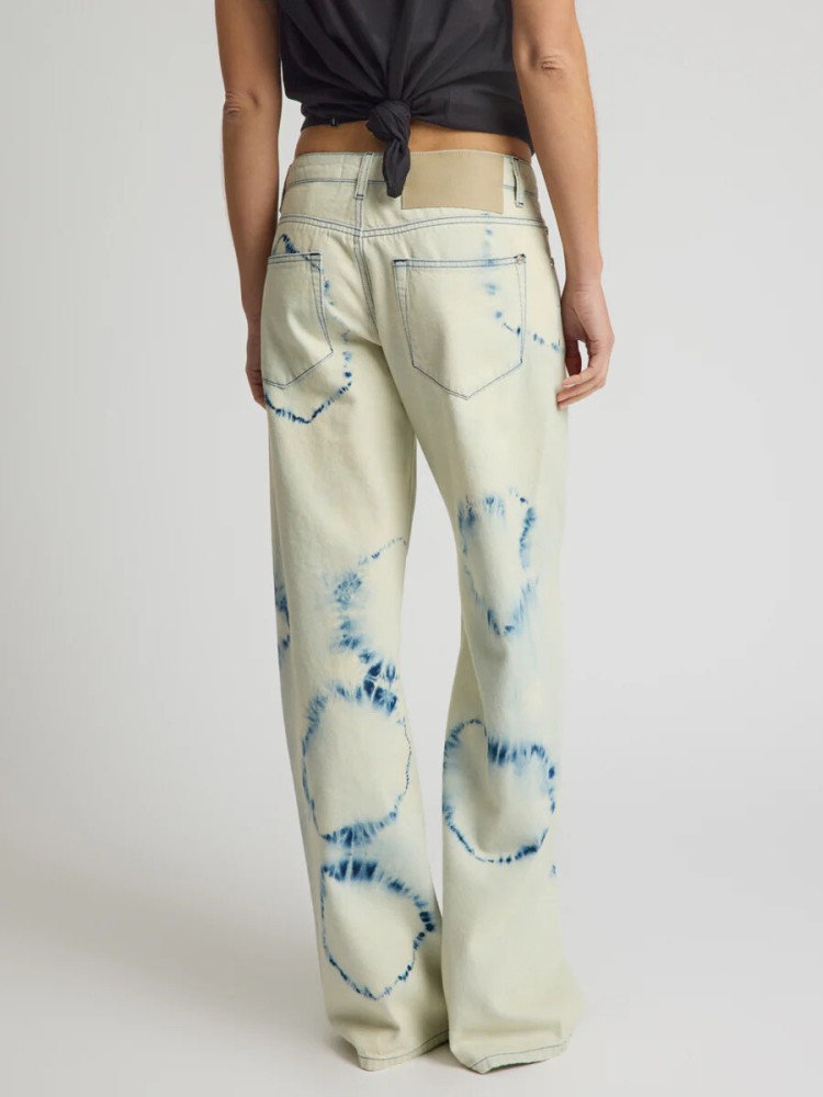 One teaspoon tie dye lowriders low waist wide leg τζιν πανελόνι