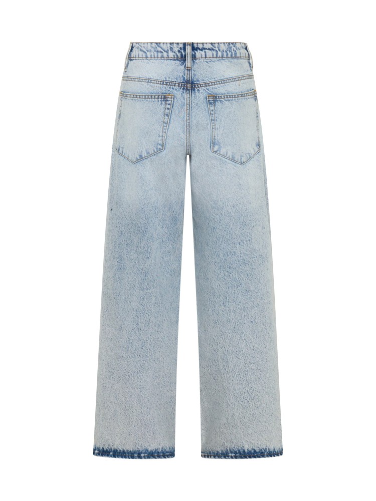 One teaspoon whisper blue jackson mid waist wide leg τζιν πανελόνι