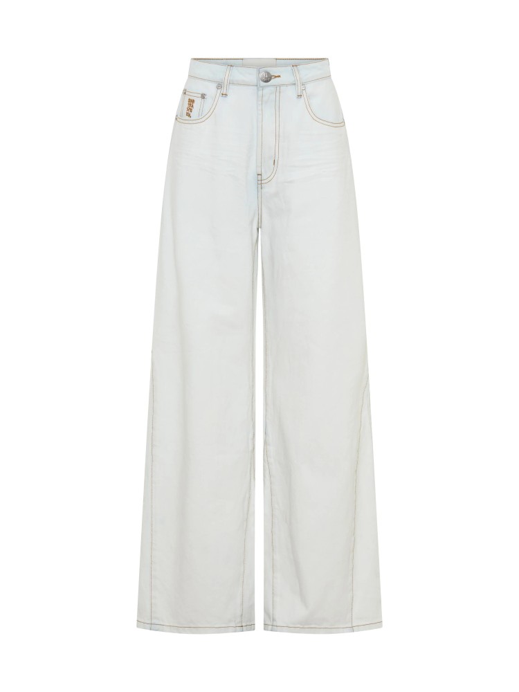 One teaspoon artic blue mid waist panel bootcut flare τζιν πανελόνι