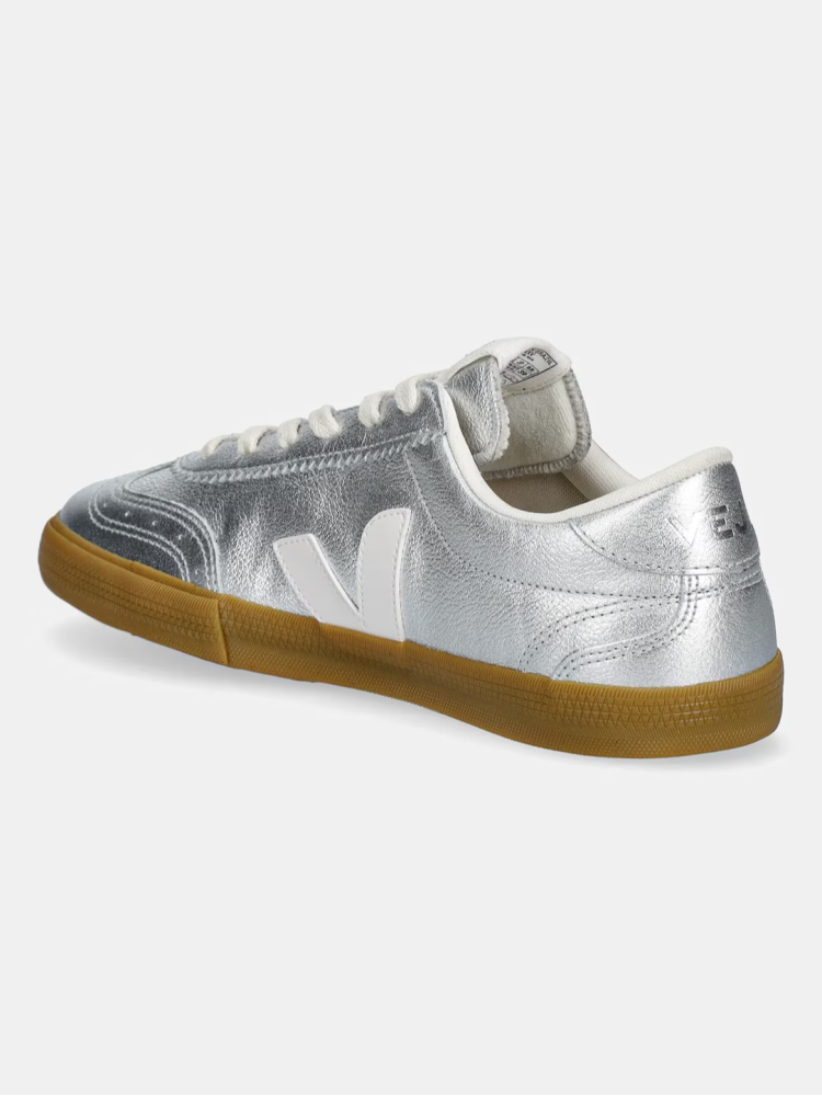 Veja volley silver-white natural δερμάτινα αθλητικά υποδήματα