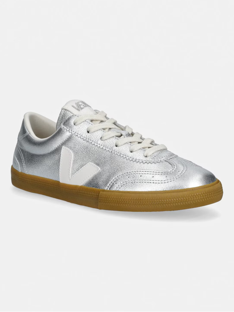 Veja volley silver-white natural δερμάτινα αθλητικά υποδήματα