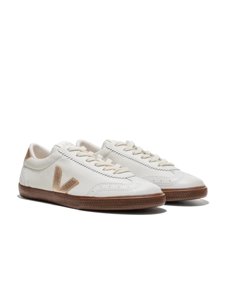 Veja volley white platine bark leather sneakers