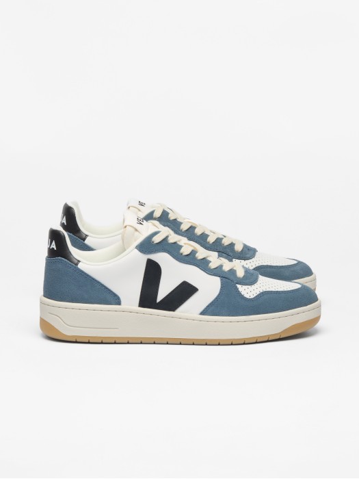 Veja v-10 prime white black california leather sneakers