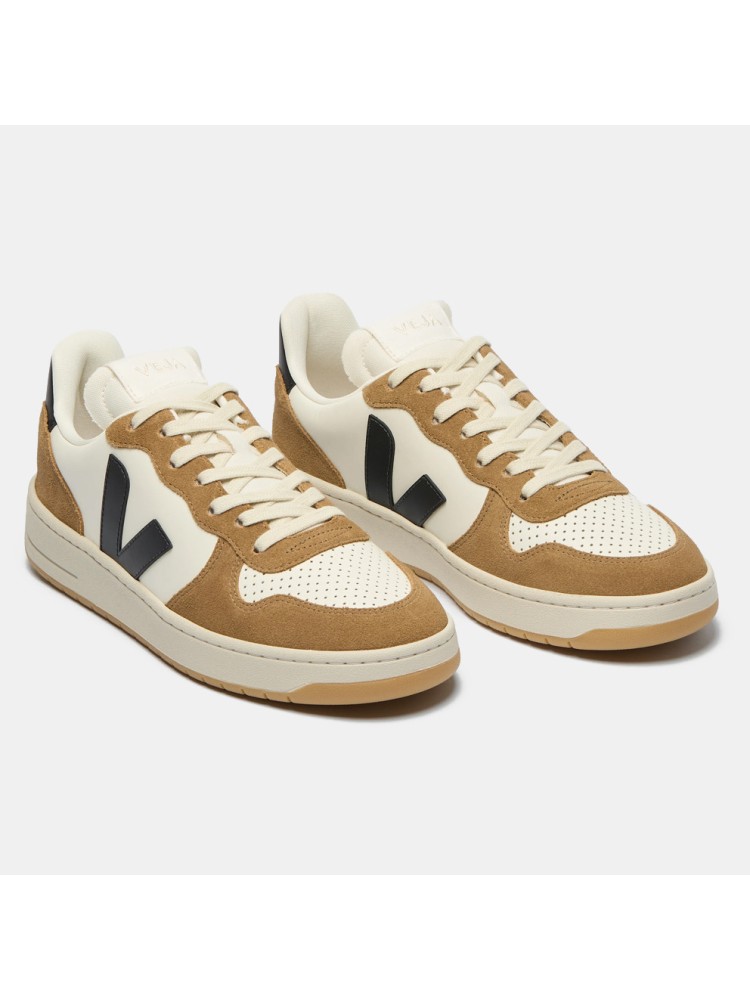 Veja sneaker V-10 leather prime pure black tent