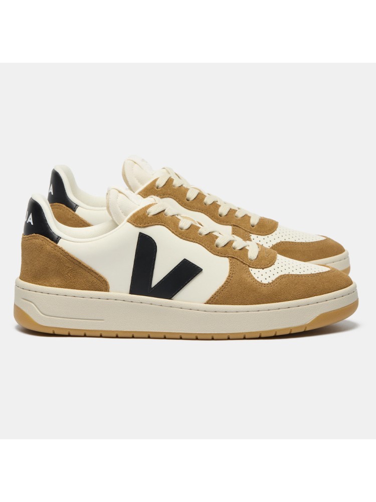 Veja sneaker V-10 leather prime pure black tent