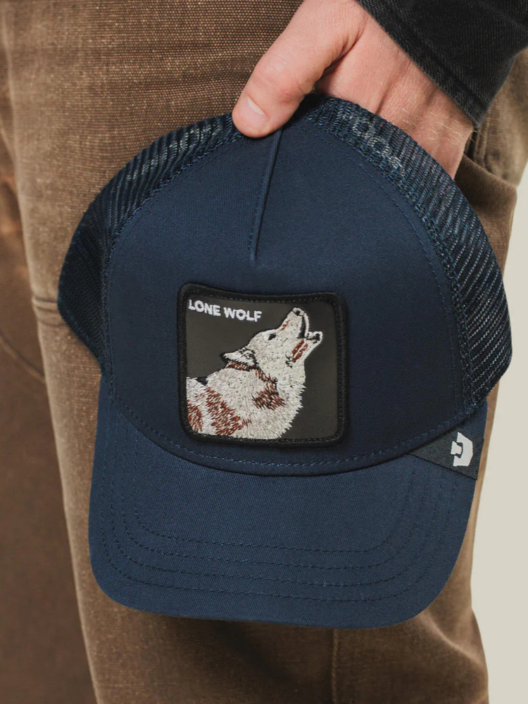 Goorin Bros navy baseball cap The Lone Wolf
