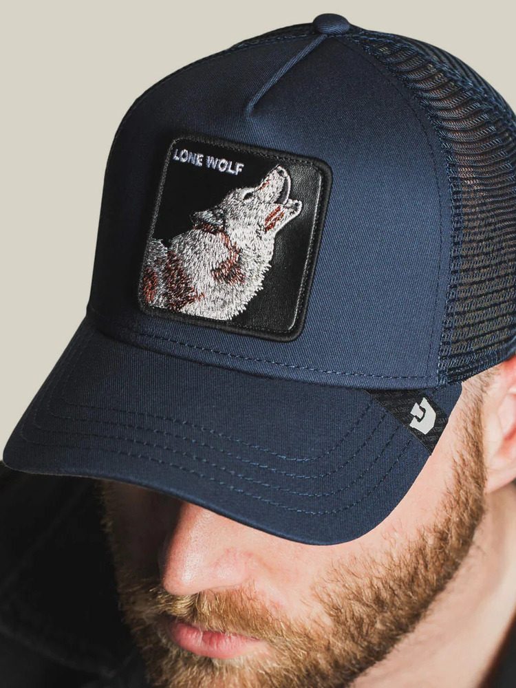 Goorin Bros navy baseball cap The Lone Wolf