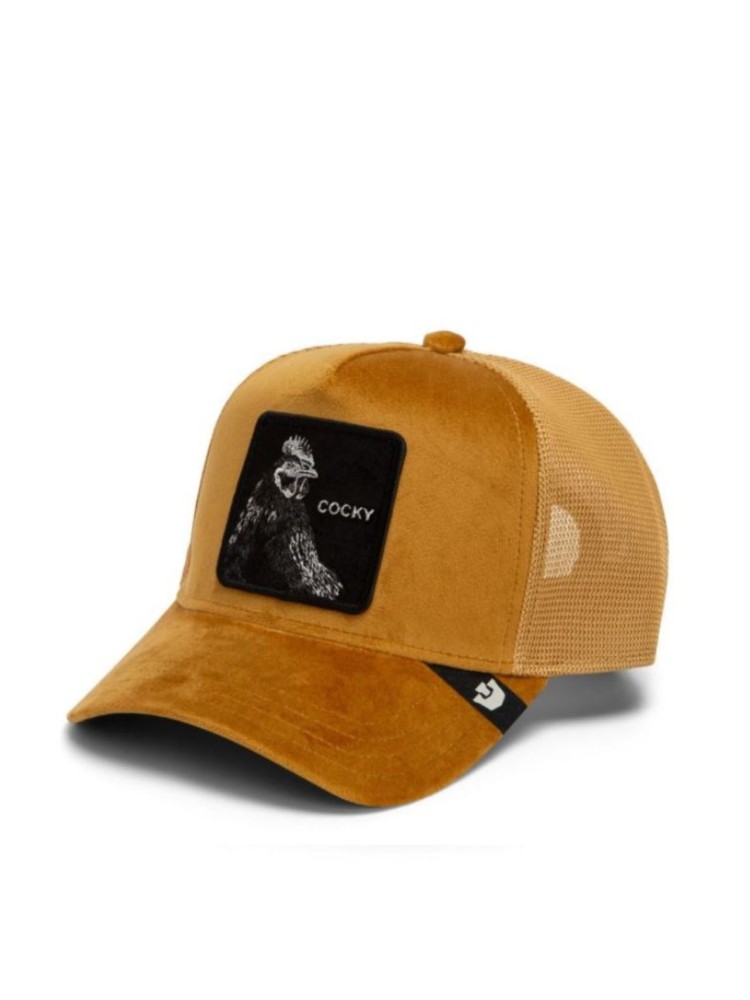 Goorin Bros amber velour cocky rooster baseball cap