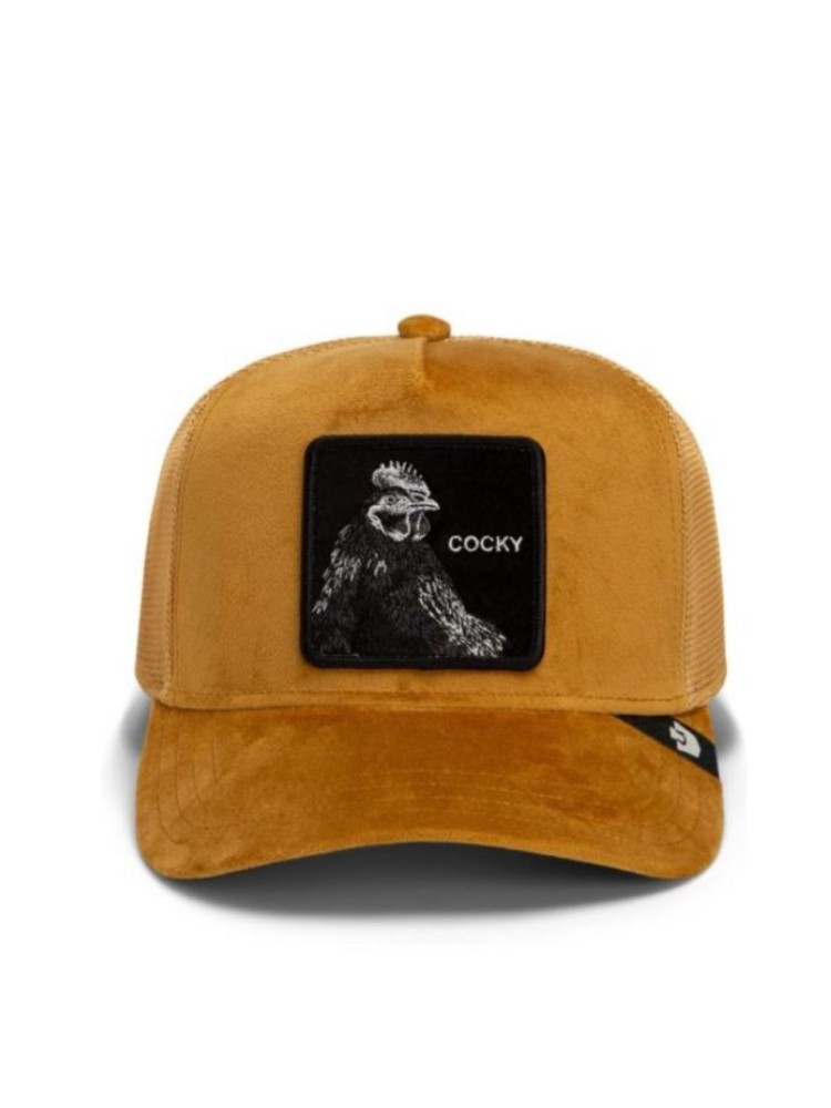 Goorin Bros amber velour cocky rooster baseball cap