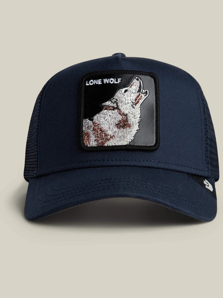 Goorin Bros navy baseball cap The Lone Wolf