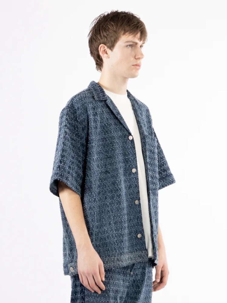 I'm brian vunic denim short-sleeve shirt