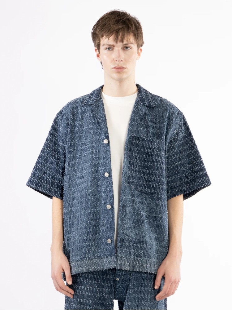 I'm brian vunic denim short-sleeve shirt