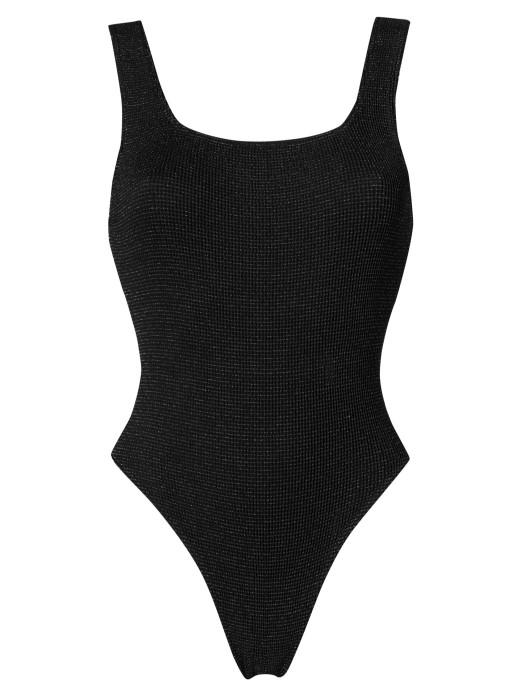 Stefania Frangista josie metallic black one-piece swimwear