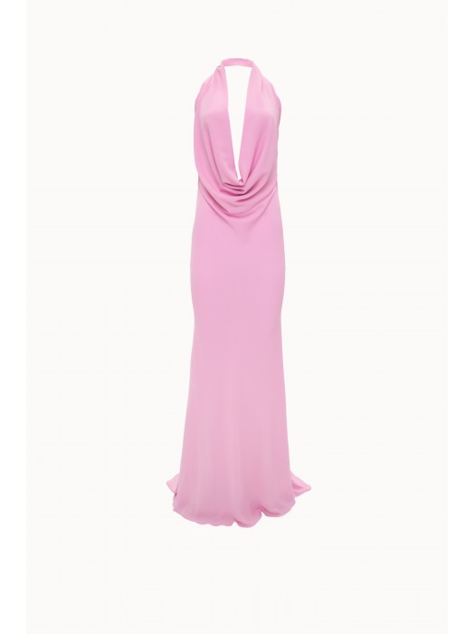 Vassia Kostara bright pink maxi gown φόρεμα