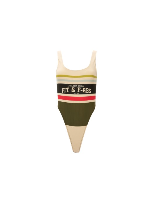 Vassia Kostara off white ριγέ κορμάκι