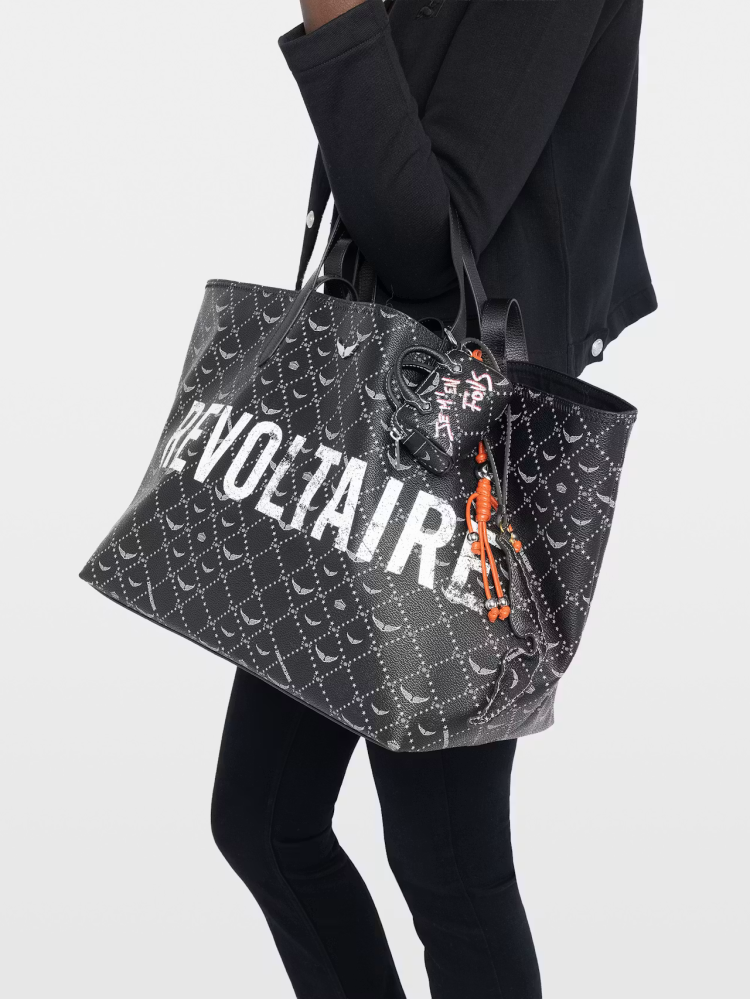 Zadig&Voltaire Z shopper Revoltaire XL black monogram bag