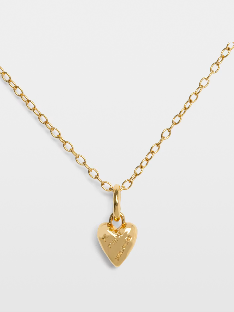 Zadig&Voltaire shiny gold heartbreaker long brass necklace