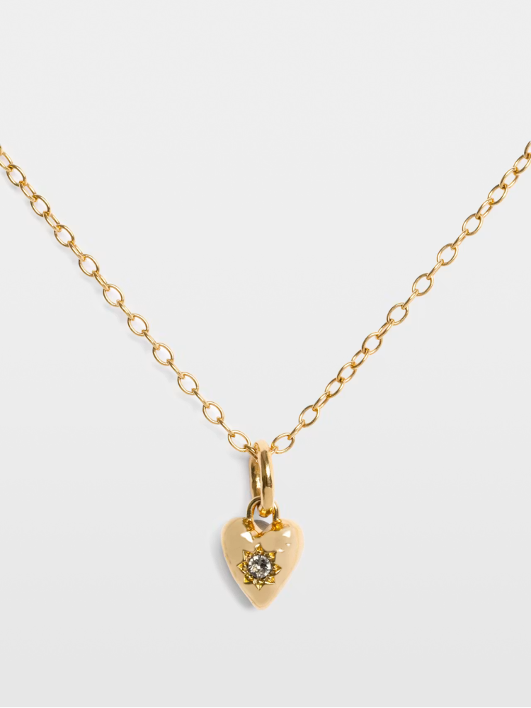 Zadig&Voltaire shiny gold heartbreaker long brass necklace