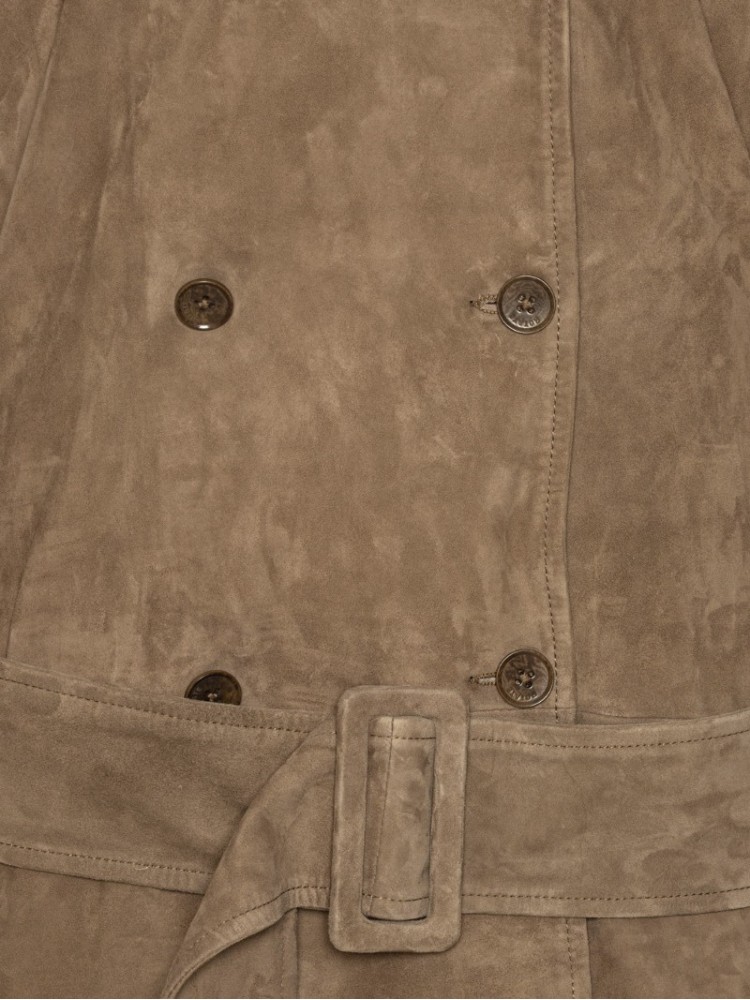 Rotate morel oversized suede jacket