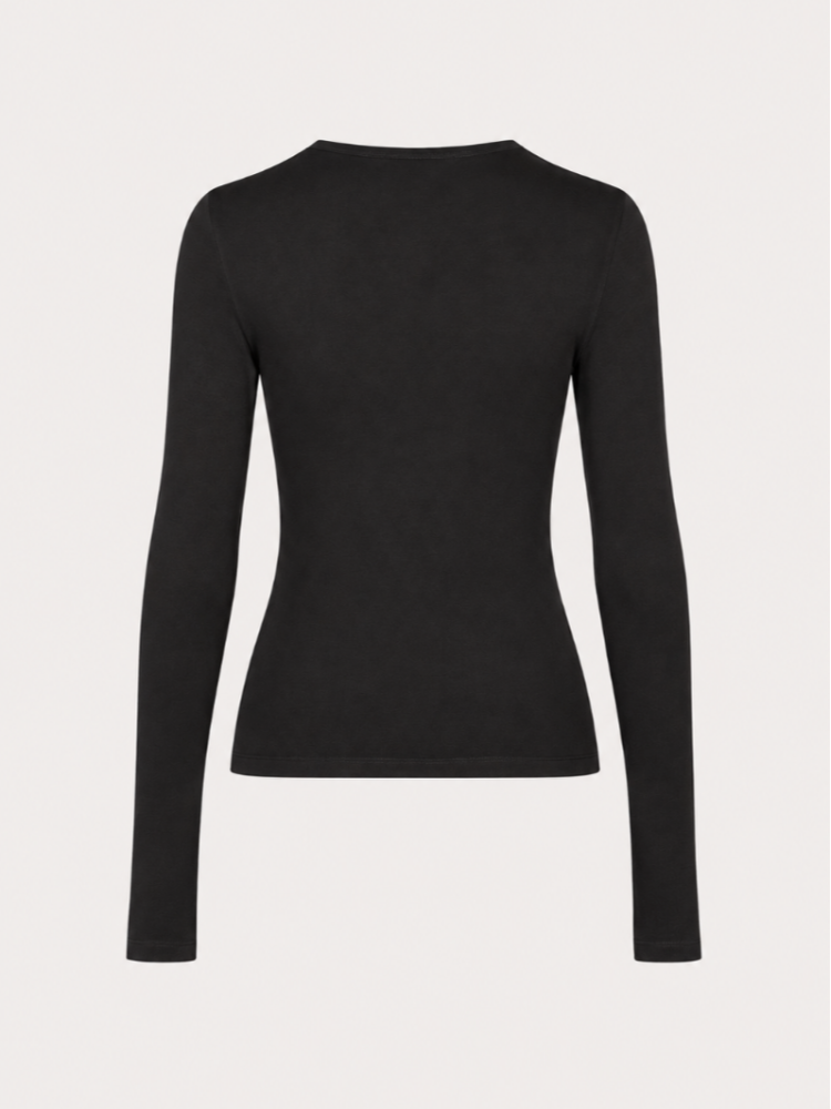 Rotate μαύρο μακρυμάνικο slim fit τοπ