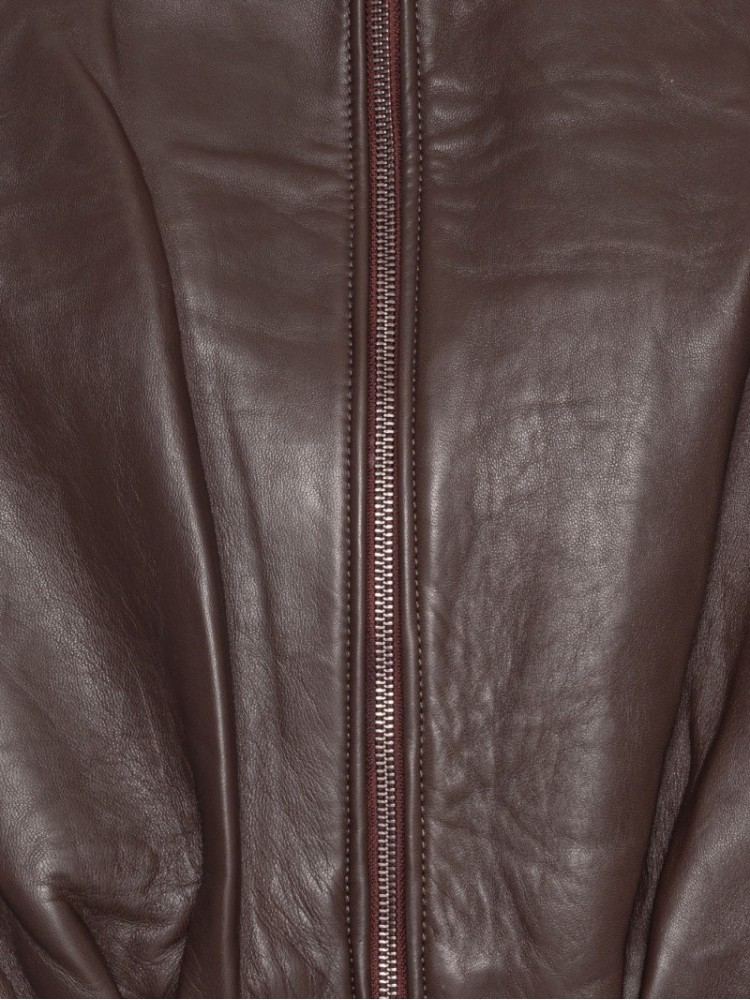 Rotate σκούρο καφέ bonded δερμάτινο jacket