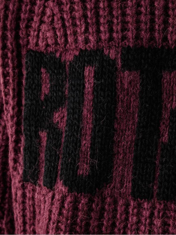 Rotate wine μπορντώ logo πλεκτό πουλόβερ
