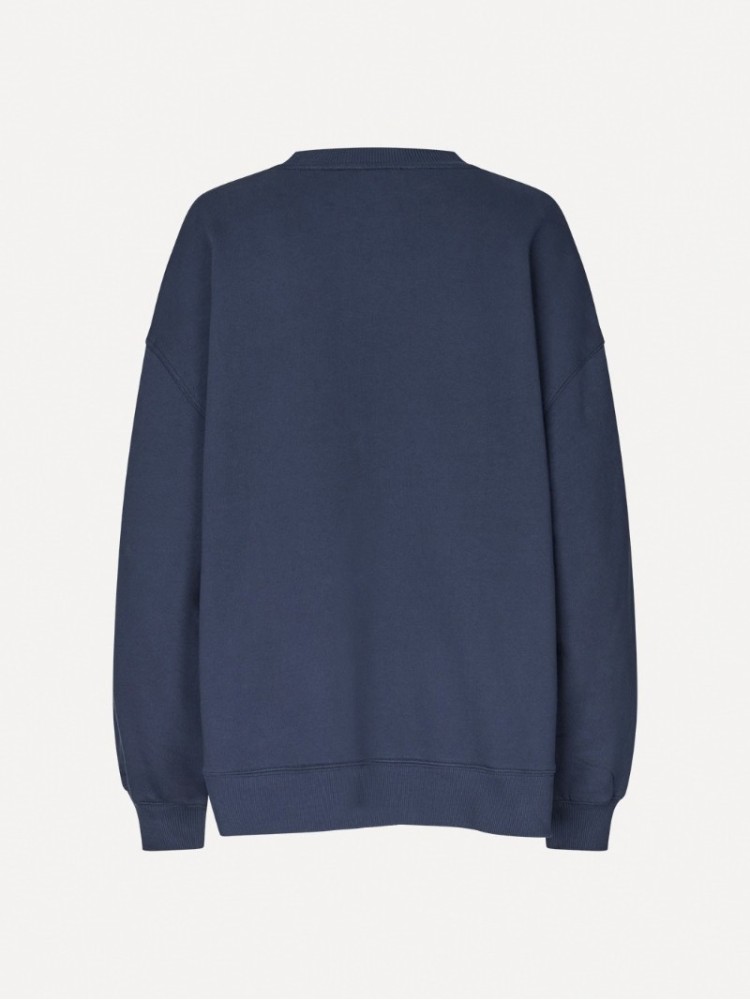 Rotate navy melange heavy λαιμόκοψη φούτερ