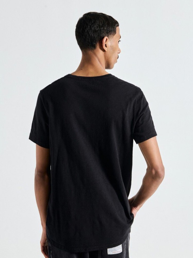 American vintage Bysapick black short-sleeve men's t-shirt