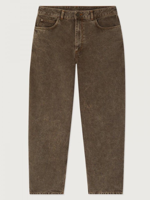 American vintage Oshow stone brown balloon fit jeans