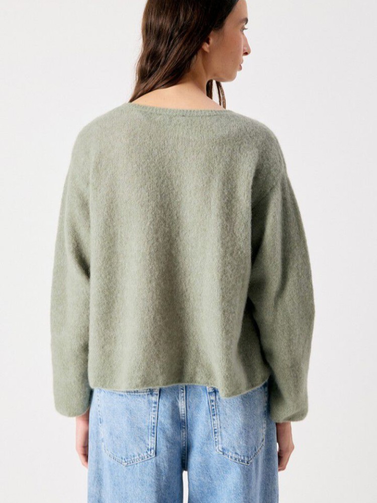 American vintage vitow khaki melange πλεκτό