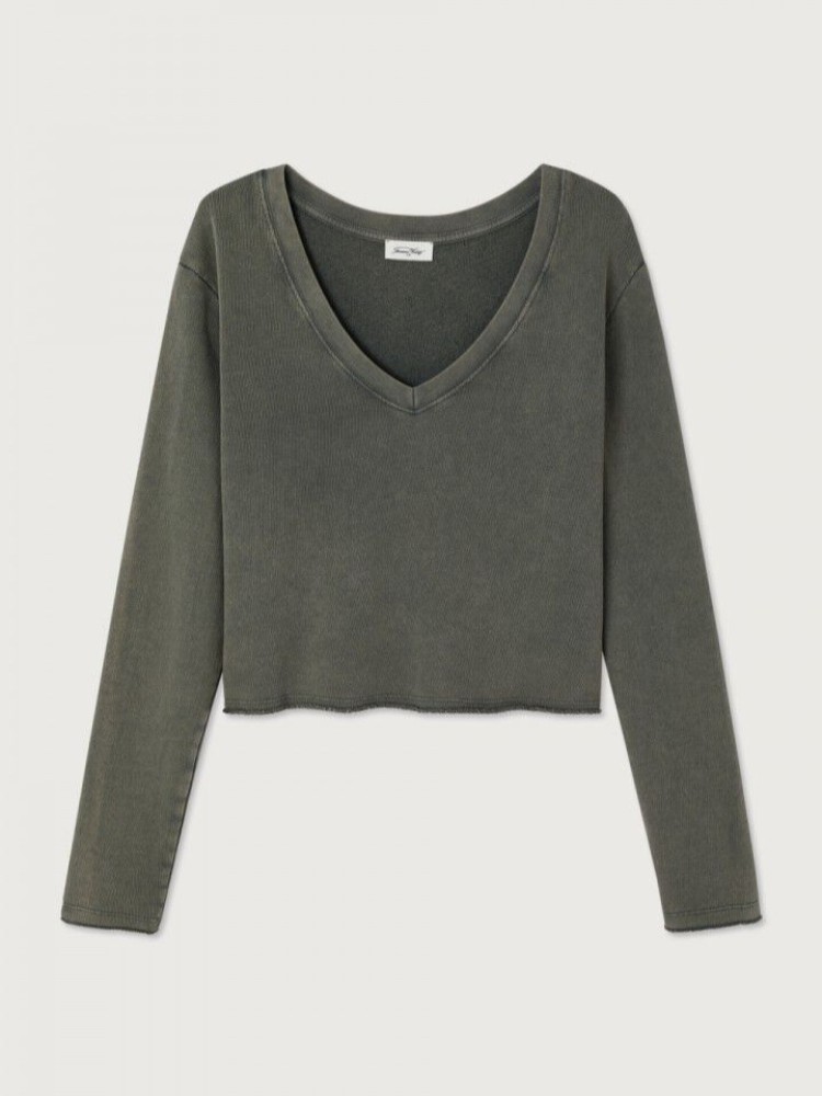 American vintage bepow artichoke μακρυμάνικο v-neck top