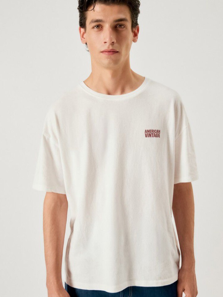 American vintage άσπρο Ykobow ανδρικό T-shirt