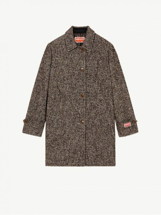 Kenzo moroccan brown wool coat