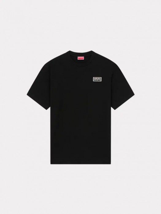 'Bicolor kenzo paris' classic two-tone black embroidered t-shirt