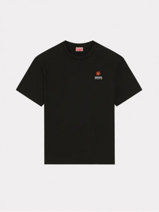 Kenzo boke flower crest emboidered  black classic t-shirt