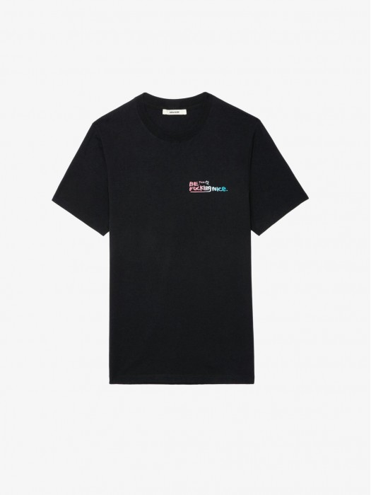 Zadig&Voltaire ted black hc photoprint grafitti t-shirt