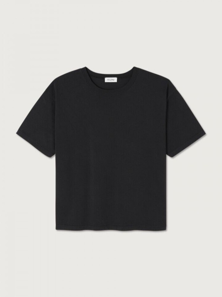 American vintage μαύρο fizvalley κοντομάνικο T-shirt