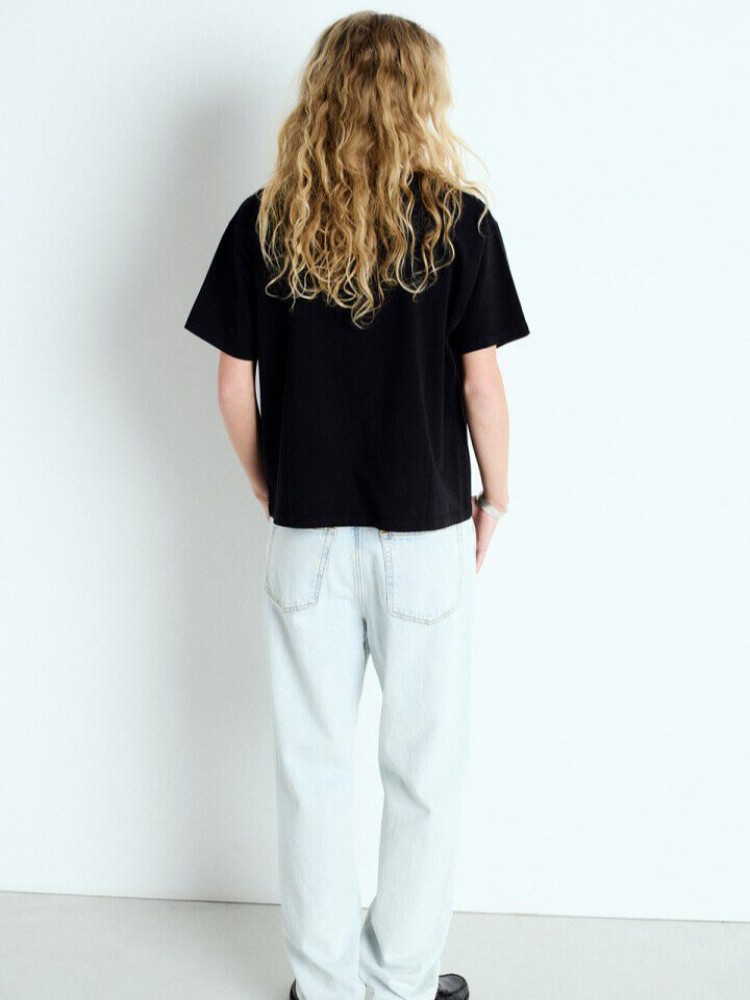 American vintage μαύρο fizvalley κοντομάνικο T-shirt