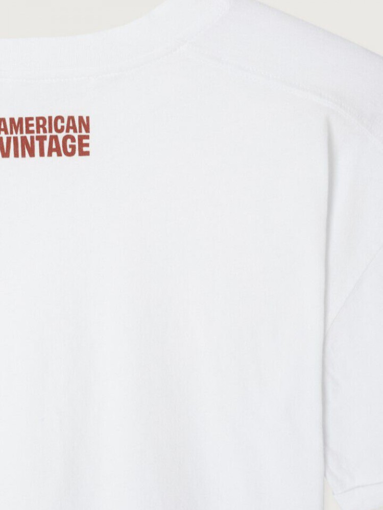 American vintage άσπρο apoly κοντομάνικο t-shirt