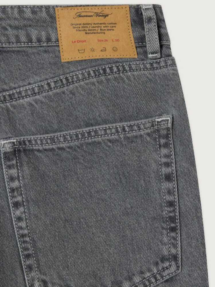 American vintage grey vintage yopday cropped straight jeans