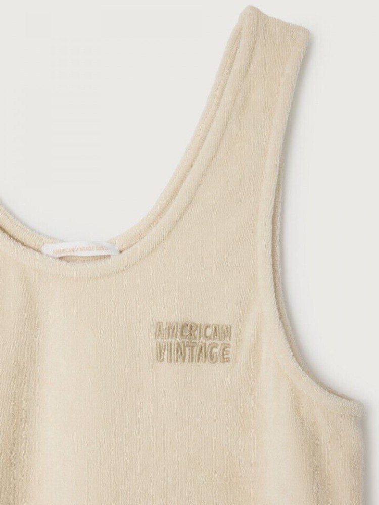 American vintage beach beige fuxow tank top