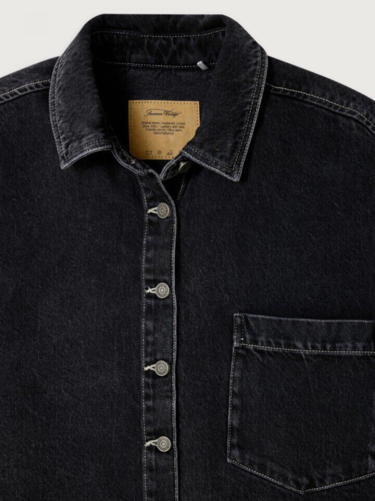 American vintage black vintage yopday denim sleeveless shirt