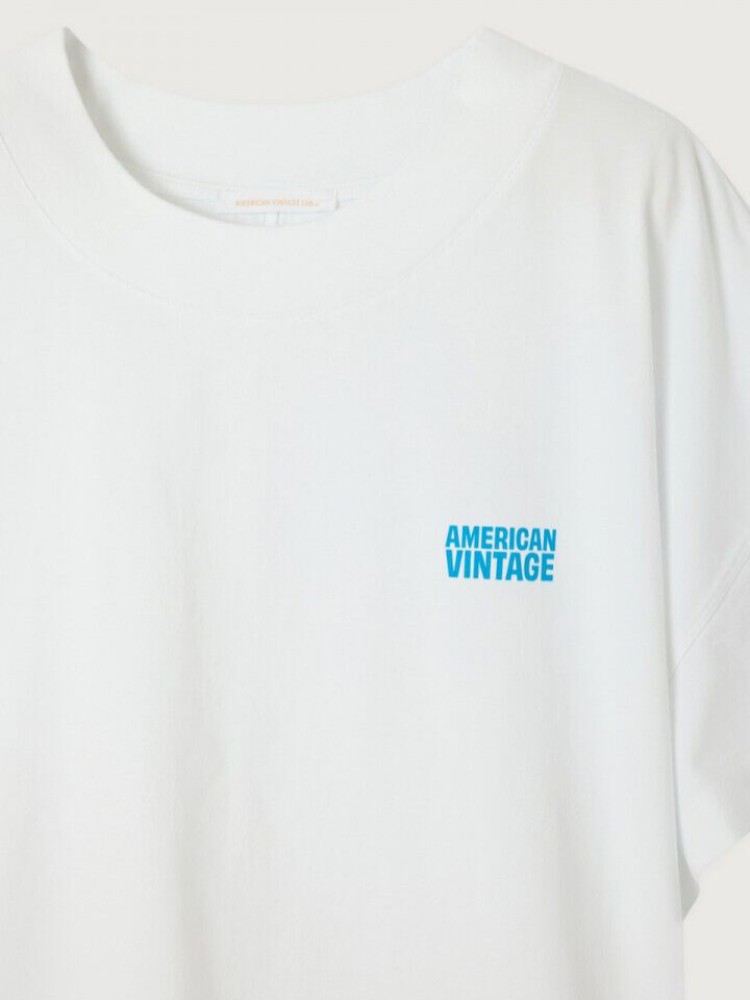American vintage white gixy women's short-sleeved T-shirt