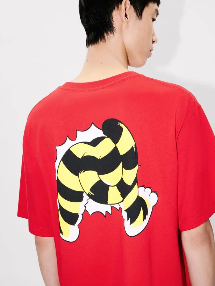 KENZO cherry 'KENZO Wild Tiger' oversized T-shirt