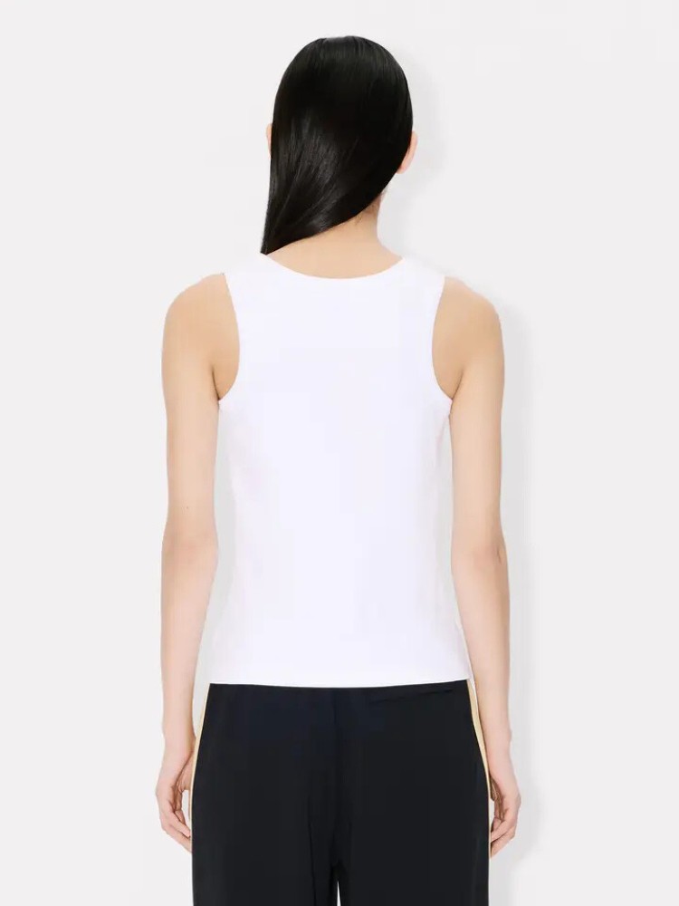 KENZO white 'Boke Flower 2.0' rib tank top